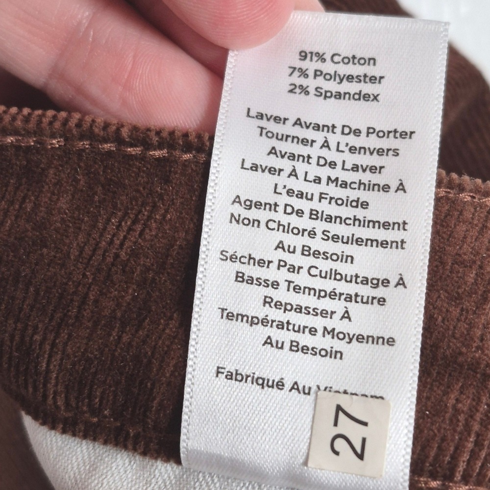 Talbots brown corduroy jegging straight leg pants women's 14 - Picture 7 of 10